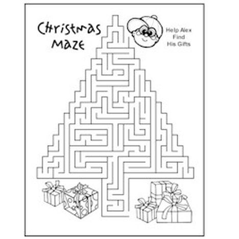 Christmas maze for kids